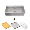 Chậu inox đơn HS24-SSN1S-8650 Hafele 567.20.637