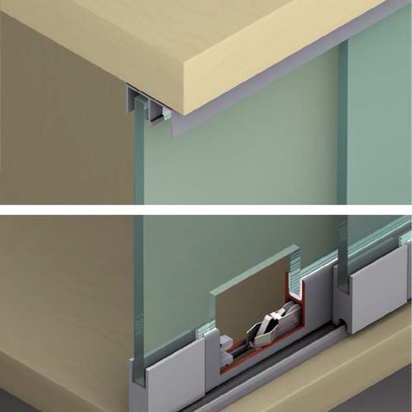 Bộ Phụ Kiện Cửa Trượt Tủ Kính Hafele 25IFG 402.32.032