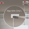 Kẹp Kính Chữ L Inox Mờ Hafele 981.50.040