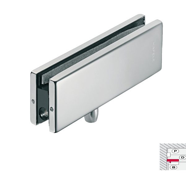 Kẹp Kính Trên Khung Inox Bóng Hafele 981.00.021